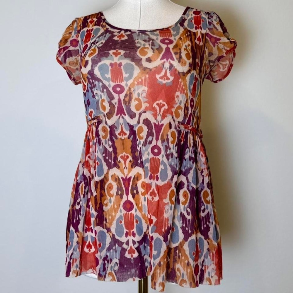 Y2K Micro Mesh Fairy Core Whimsy Semi Sheer Festival Boho XS